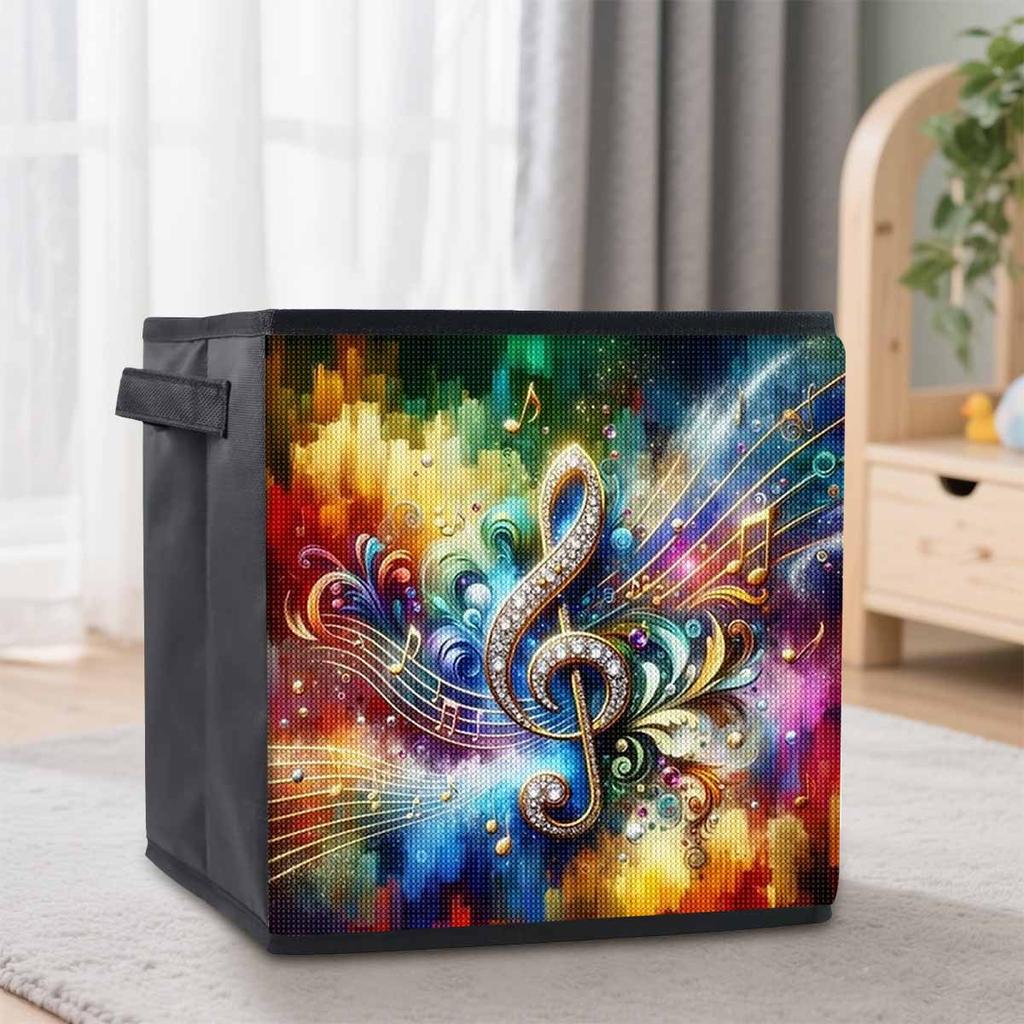 Colorful Notes 5D Diamond Painting Storage Basket Full Round Drill Mosaic Diamond Embroidery Cross Stitch Kits Home Decor Home Decor