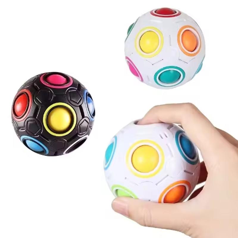 Magic Rainbow Ball Early Education Toy Puzzle Thinking Training Intelligence Brain Football Cube