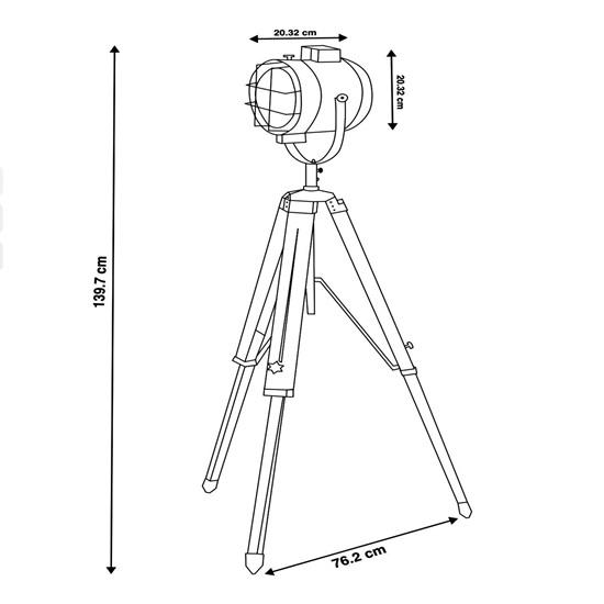 177.8cm Studio Spotlight with Wooden Tripod Spotlight Best Modern Luxury Style Torch Light
