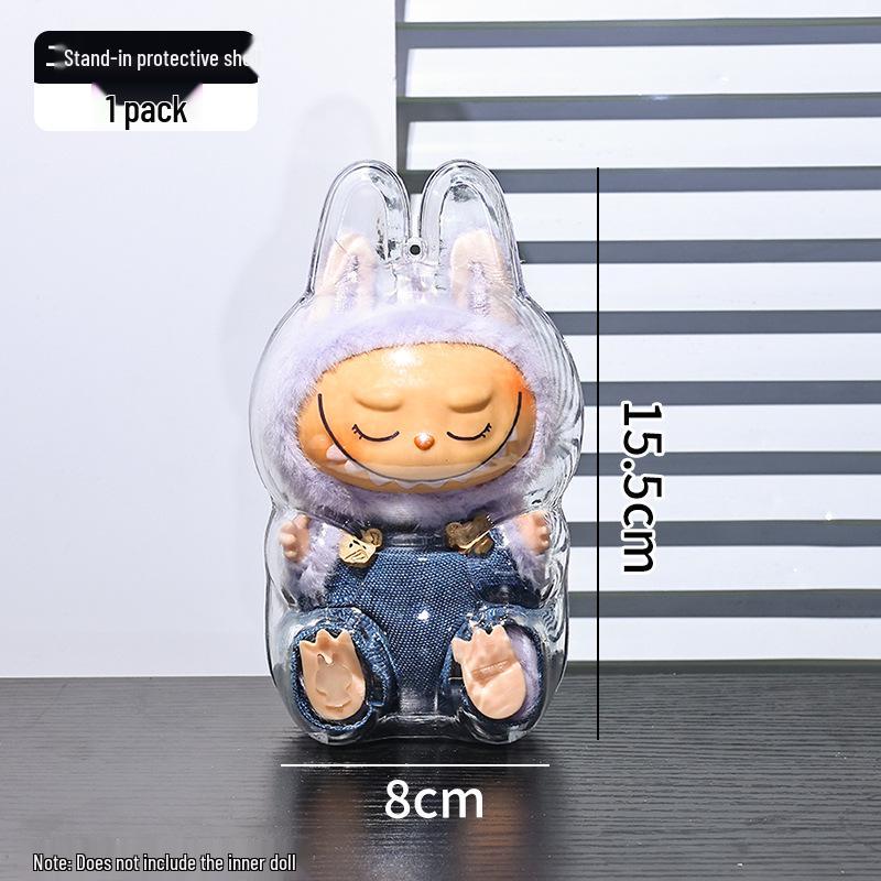 Labubu Vinyl Dustproof Display Case for Sit-Sit Party Doll