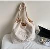 Casual lazy wind large capacity armpit bag women's summer new letter embroidered tote canvas bag