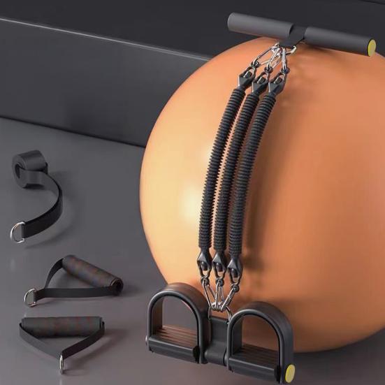 2/3/4-Tube Pedal Puller Multifunction Elastic Yoga Resistance Band with Handle Sit-up Pull Rope Men