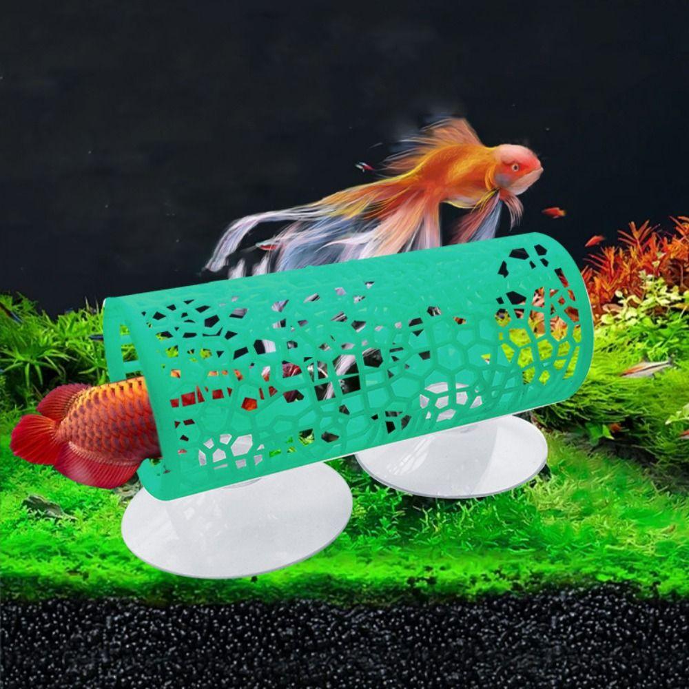 

2pcs Random Color Fish Hideout Tube Plastic Fish Bed Tunnel Fish Swim Tube Aquarium 2pcs/set