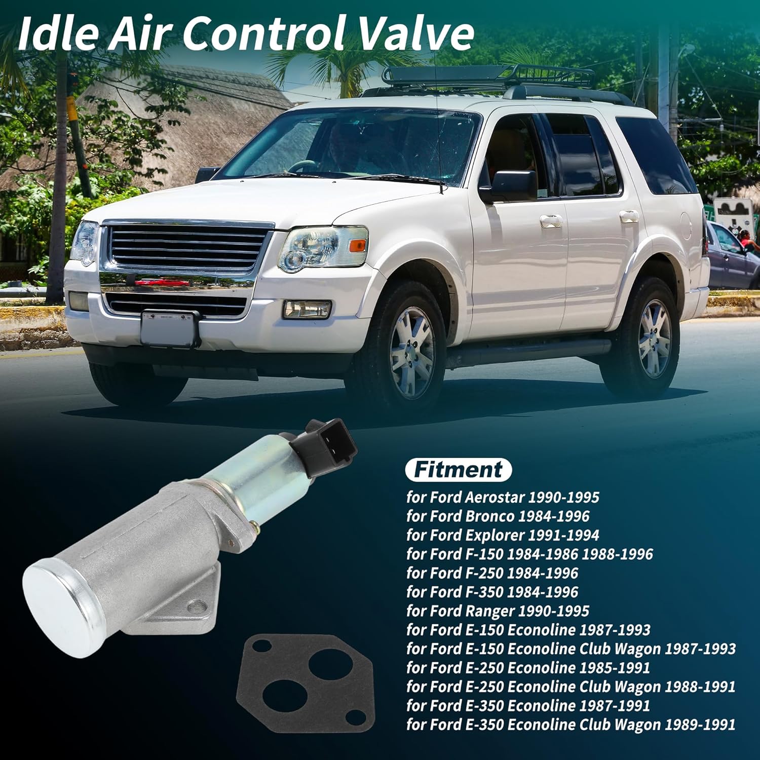 Idle Air Control Valve for Ford Explorer 1991-1994 Fuel Injection Idle Air Control Valve IAC W/Gasket for Ford for Ranger 1990-1995