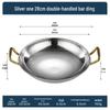 Gold Double Ear Stainless Steel Seafood Pot with Alcohol Stove for Camping