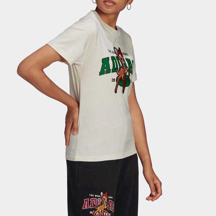 Women's T-Shirt Adidas Originals x Disney X , Set in Sleeve T Shirt Women's White
