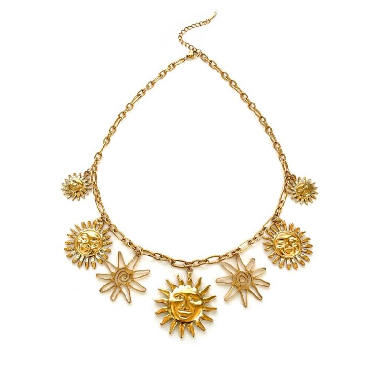 Sunflower Star Pendant Necklace Sturdy Stainless Steel Jewelry Gift 1