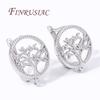 DIY Women's Jewelry 18K Gold Plated Life Tree Round Shvenzy Earring Hooks Clasp Accessories For Earrings,Earwires Fasteners