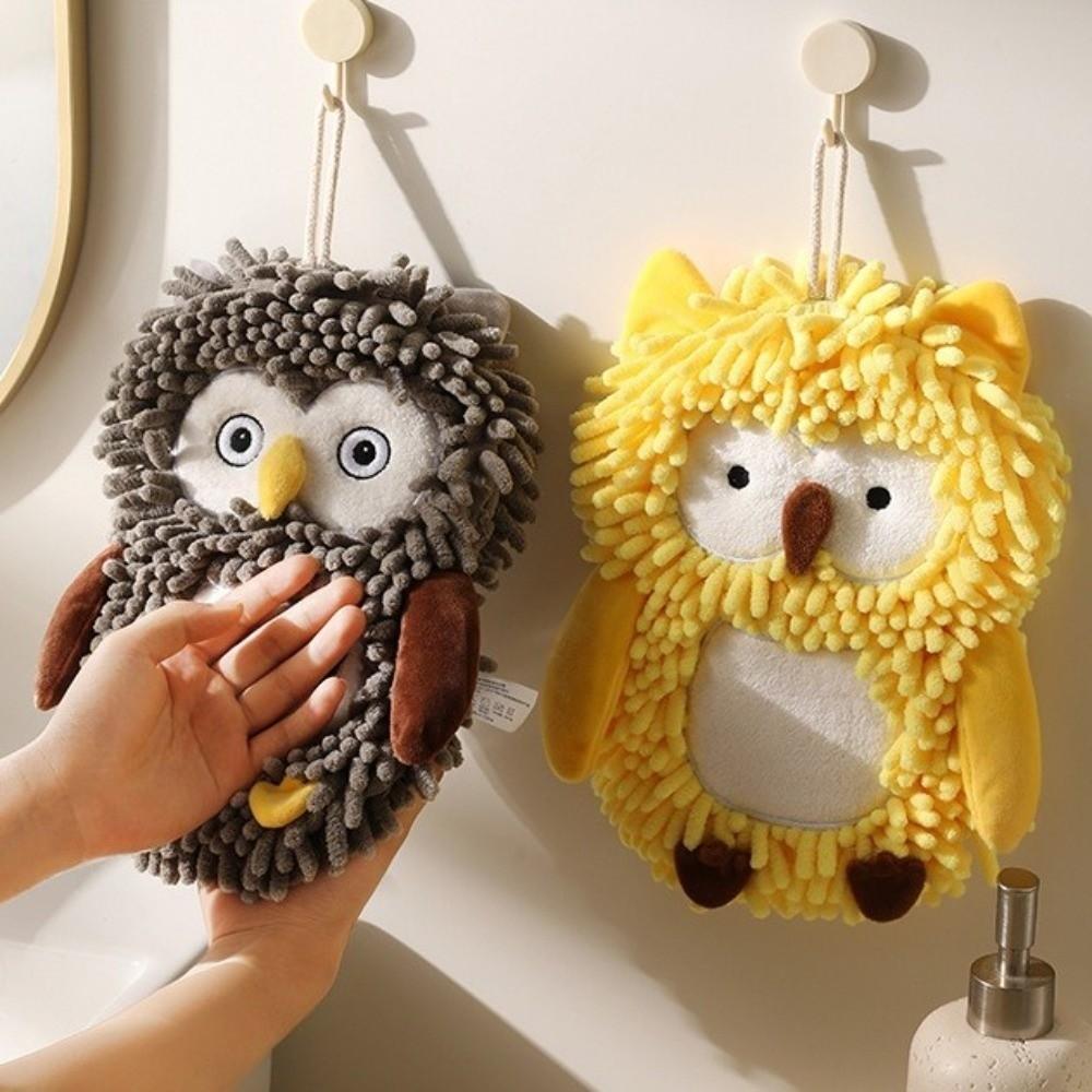 Soft Absorbent Hand Towel Cartoon Hanging Hand Towel Creative Animal Hand Towel Bathroom