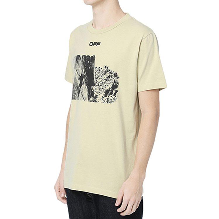 OFF WHITE Koszulka Męska SS20 Ecru OMAA027S201850156110