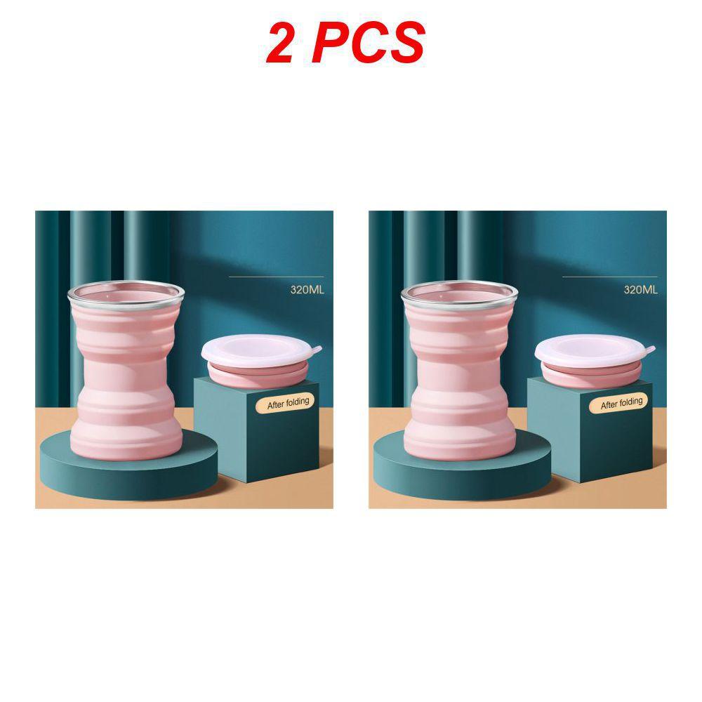 

2/4/6PCS Travel-Friendly Silicone Folding Cup Retractable Equipped With Lid Drinking Cup Outside Travel Camping Collapsible Practical Use