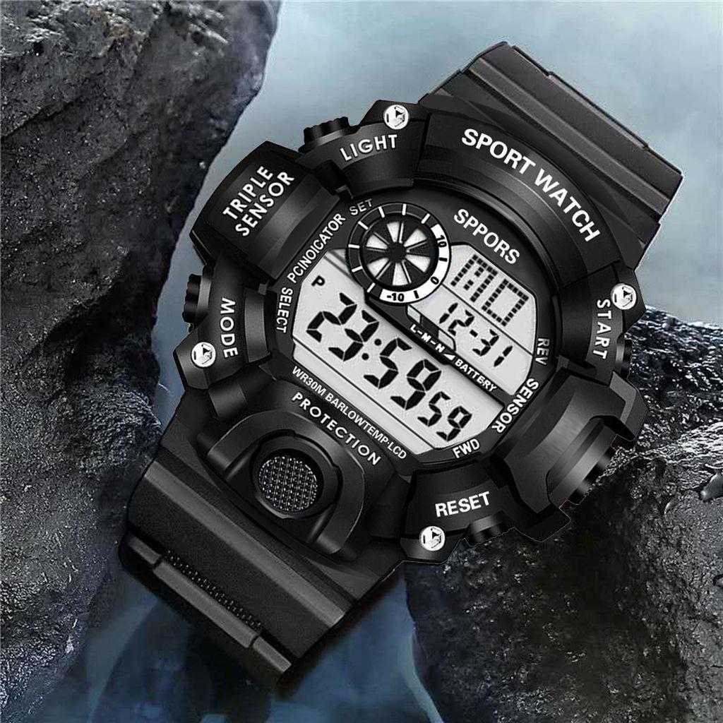 Multifunctional Waterproof Luminous Sport Watch for Junior and Senior Students