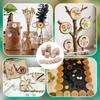 2CM Wood Rounds for Crafts Unfinished Wood Circles Discs for Wreath Boards Crafts Painting and Christmas Halloween Decoration