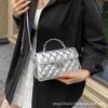Rhombus Lock Chain Crossbody Bag New Simple Xiaoxiangfeng Handbag Versatile Shoulder Small Square Bag