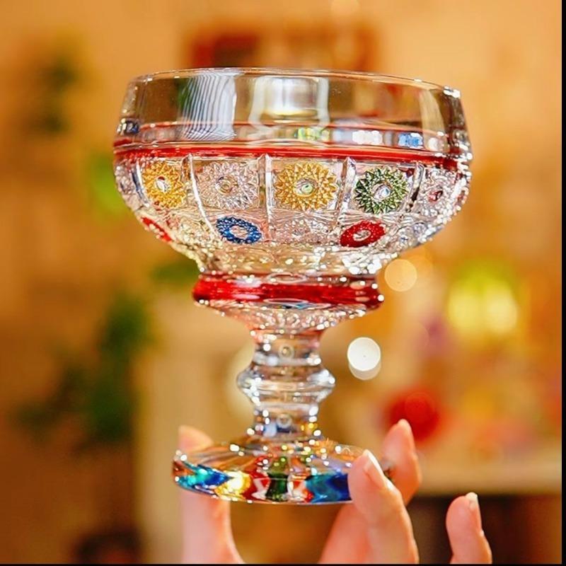 Luxury Fruit Bowl Vintage Glass Fruit Bowls Elegant Aesthetic Decorative Tray Luxury Pretty Serving Trays Table Decorations