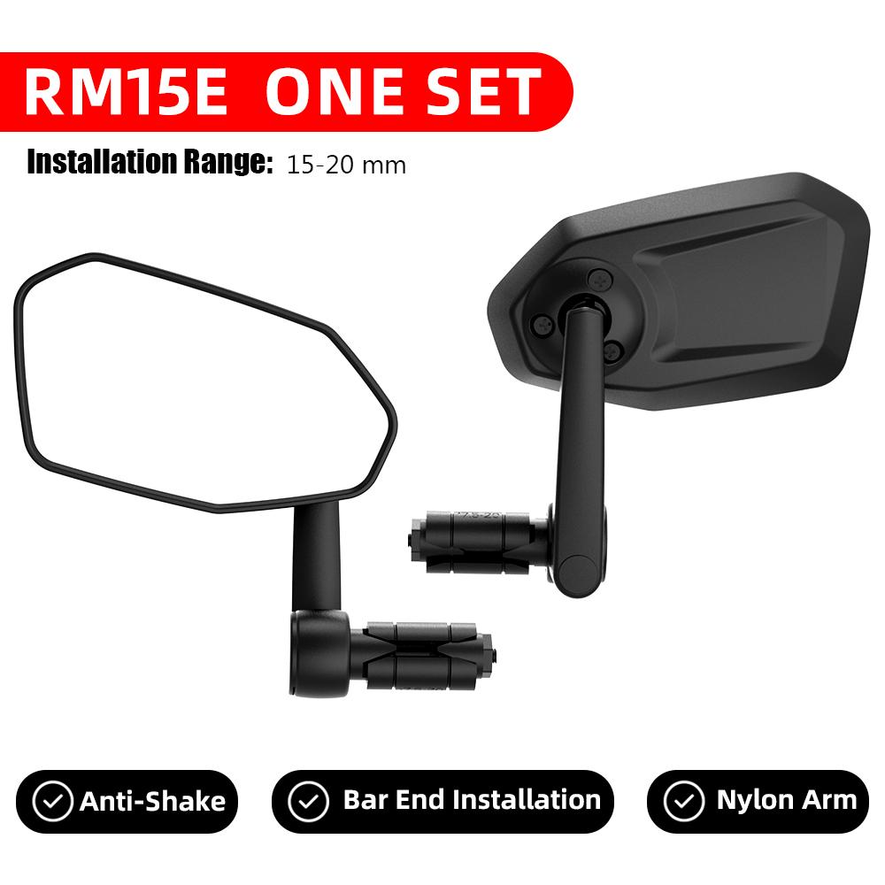RBRL 360 Adjustable Bicycle Mirror Anti Shake Stable Bar End Mirror for Road MTB E-Bike Scooter Widen Angle Bike Rearview Mirror