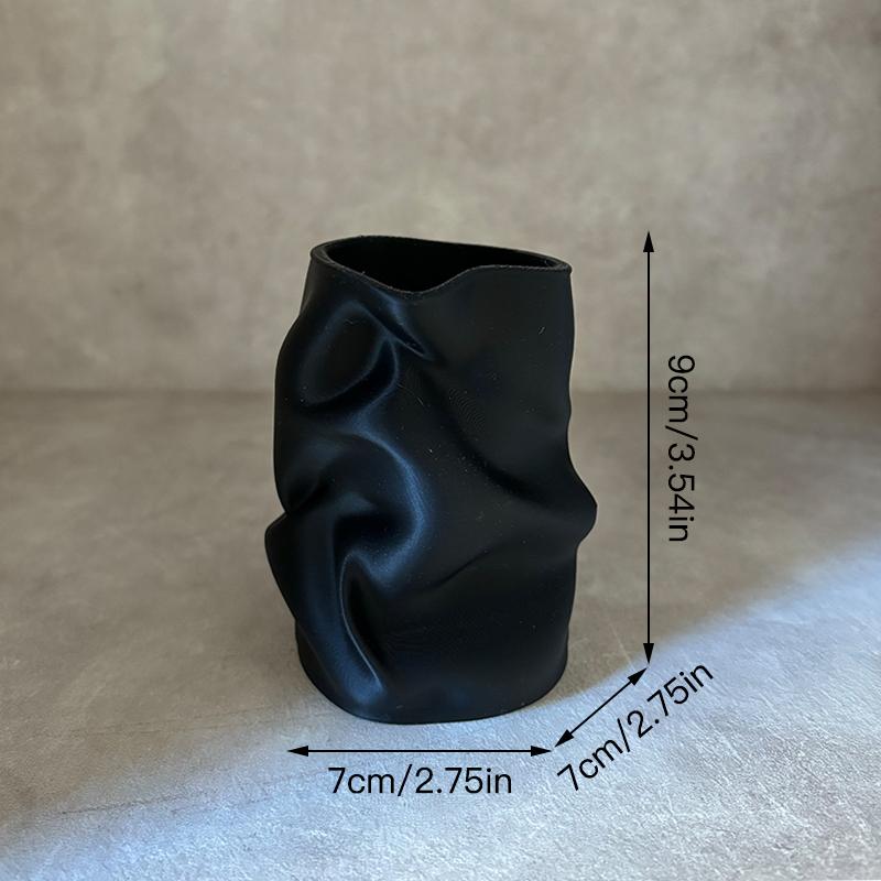 Irregular Art Vase Hydroponic Vase Desktop Ornament Plastic Flower Pot Home Garden Decoration