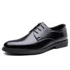 Business Dress Leather Shoes Men's Pointed Casual Breathable Hollow Men's Shoes British Wedding Groom Suit Shoes