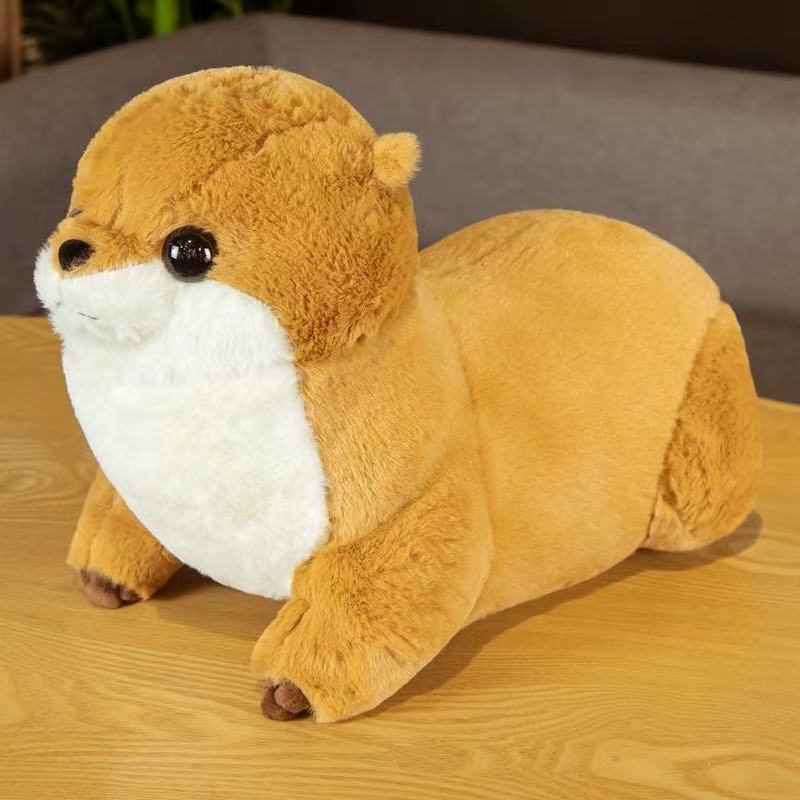 50/65cm simuliertes Seeotter-Plüschtier-Figürchen, Cartoon Anime niedliches Kissen, Kissen, Heimdekoration, Kindergeburtstagsgeschenk tu