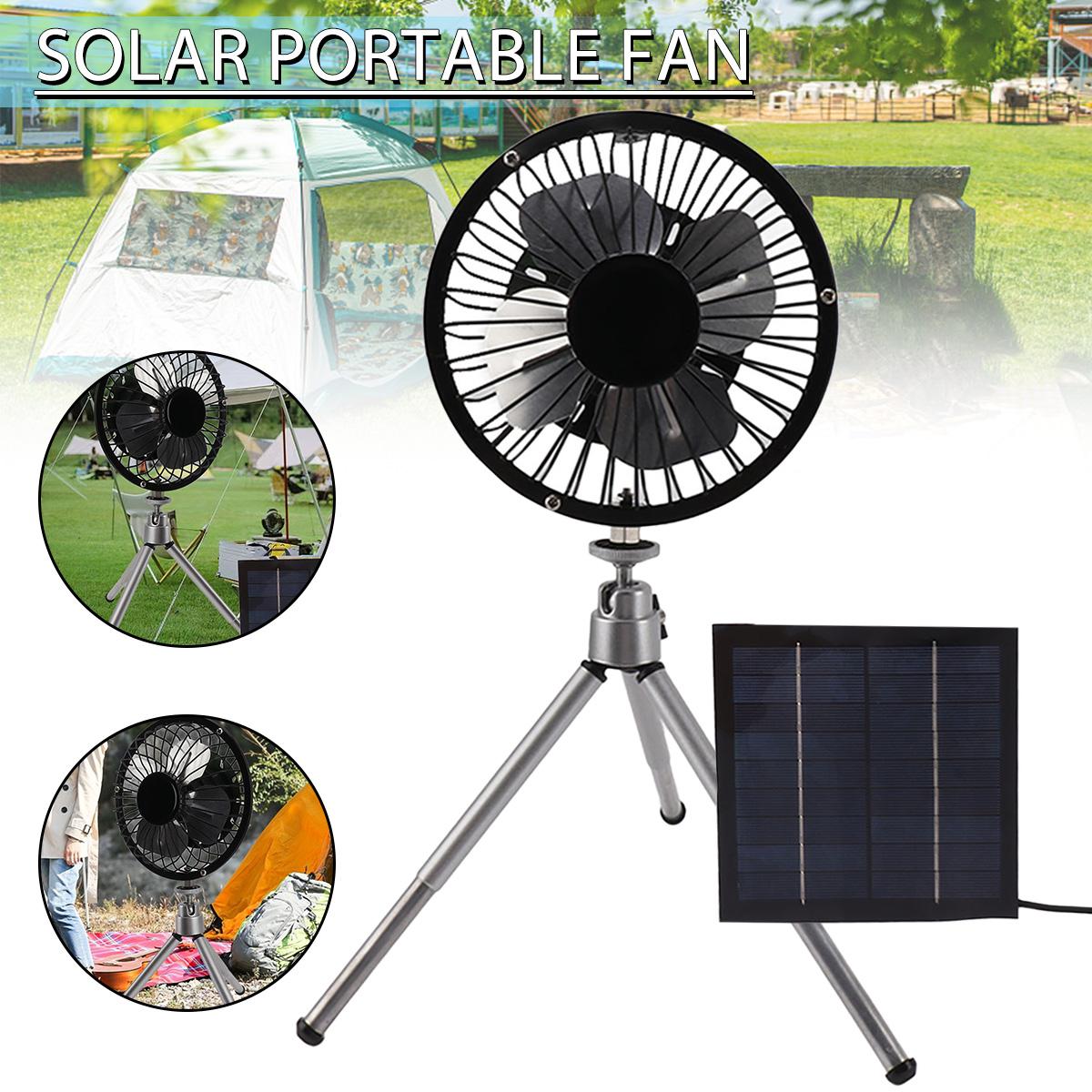 

Портативный USB-вентилятор с питанием от солнечной панели Lvye с телескопическим кронштейном для кемпинга