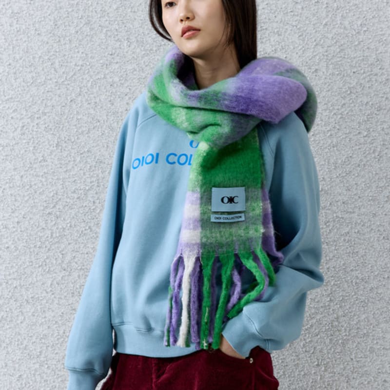 

OIOI COLLECTION Шарф в смелую клетку [ЗЕЛЕНЫЙ] FREE