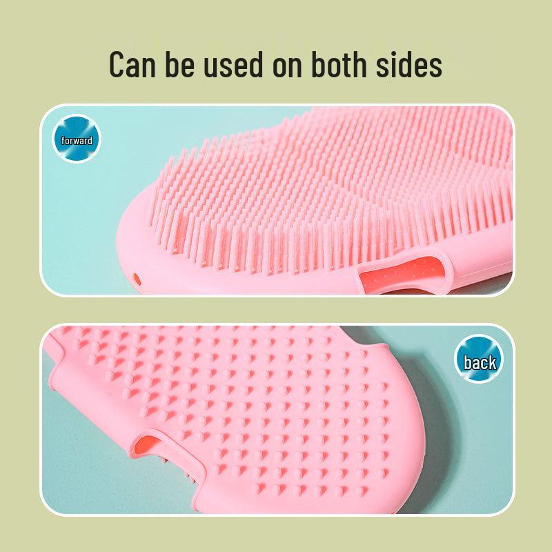 Double-Sided Silicone Bath & Shower Brush for Daily Body Massage & Skin Cleansing