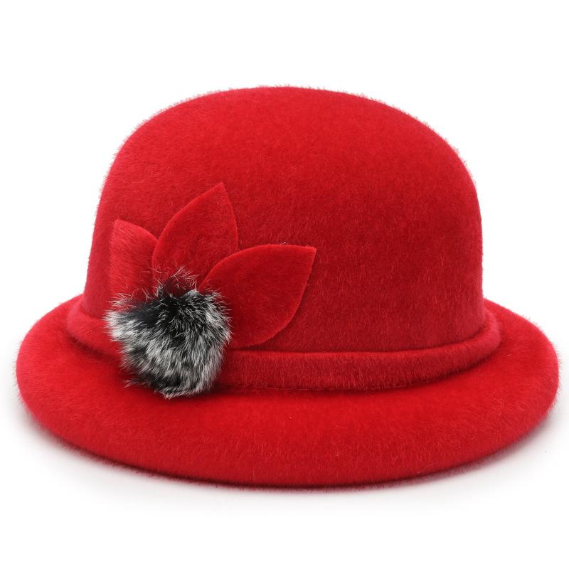 

Women s Three leaf Round Edge Basin Hat Korean Style Wool Ball Fisherman Hat Outdoor Sponge Circle Warm Fashionable Cotton Hat one size