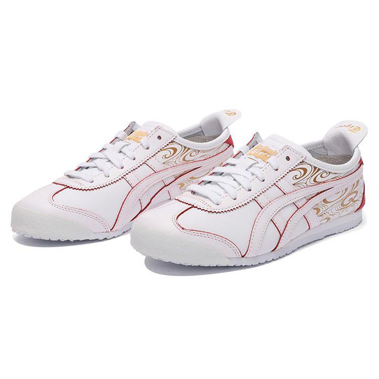 ONITSUKA TIGER Mexico 66 Klasické Barevné Blokování Nízké Lifestyle Tenisky Unisex Tenisky Červená Bílá 1183A870-100
