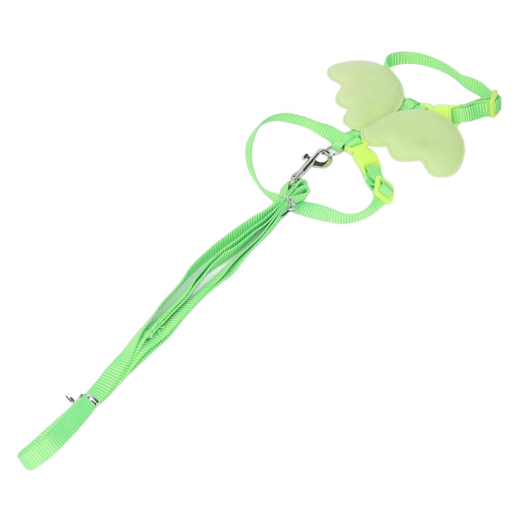 Duck Harness Leash Adjust Size Wing Shaped Small Pets Traction Rope for Outdoor Training Green S