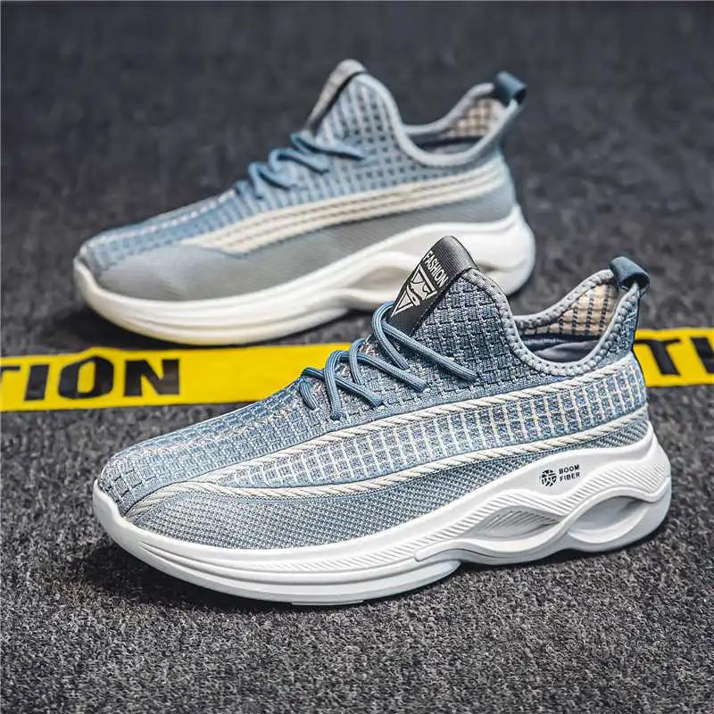 Thick-heeled Lace-up Sneakers 37 Walking Men's Sports Shoes Brands Summer Summer Raning Imported School Luxe Teniz