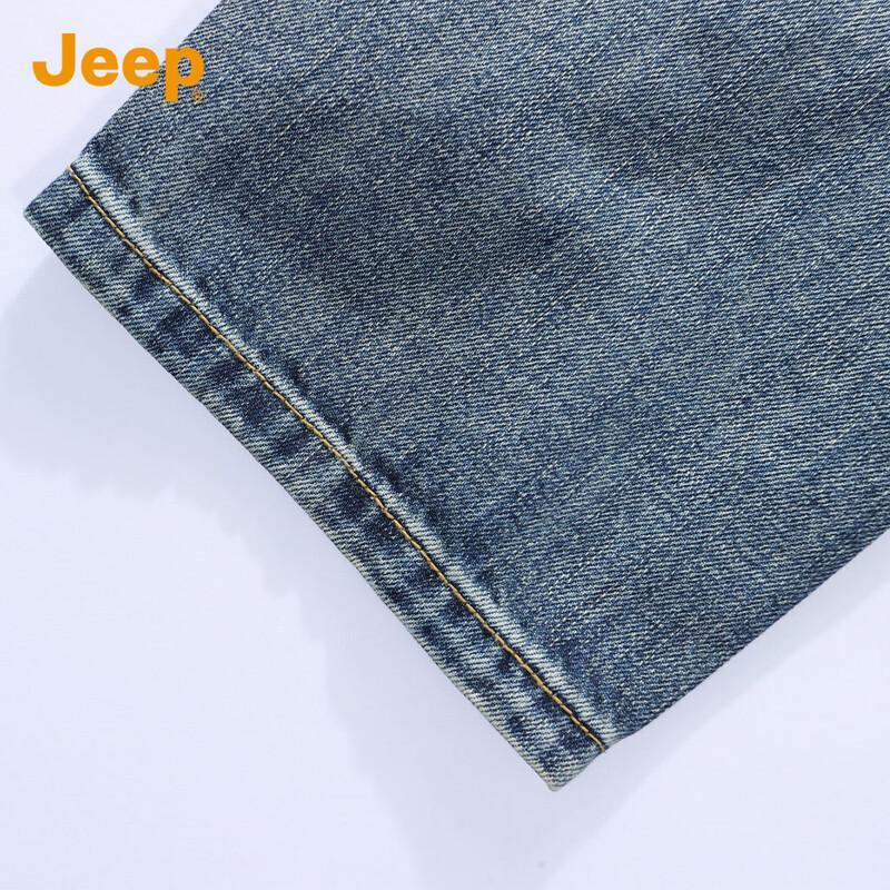 JEEP Men's Loose Fit Straight Jeans (Optional Fleece Lined)