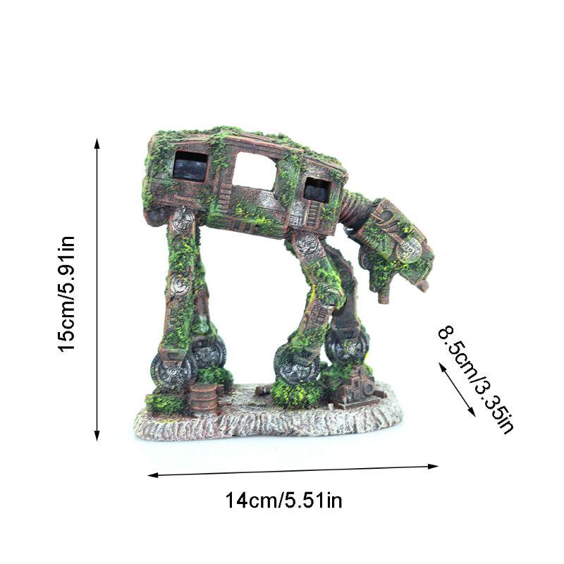 Autobot Robot Dog Shape Aquarium Landscape Decorations Simulation Fish Tank Accessories Ornaments Resin Crafts Eco-friendly Pet