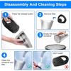 Handheld Vacuum Cleaner, 4500pa 120w Rechargeable Car Vacuum Cleaner , Cordless Portable Car Desk Vacuum Cleaner With Washable Filter/nozzle