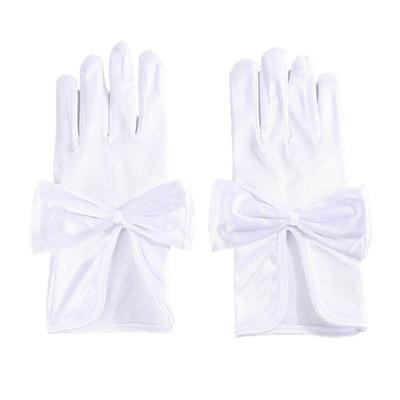 Wedding Gloves Proms Gloves White Short Thin Gloves for Operas Women Lady Theme Proms Costume Accessories