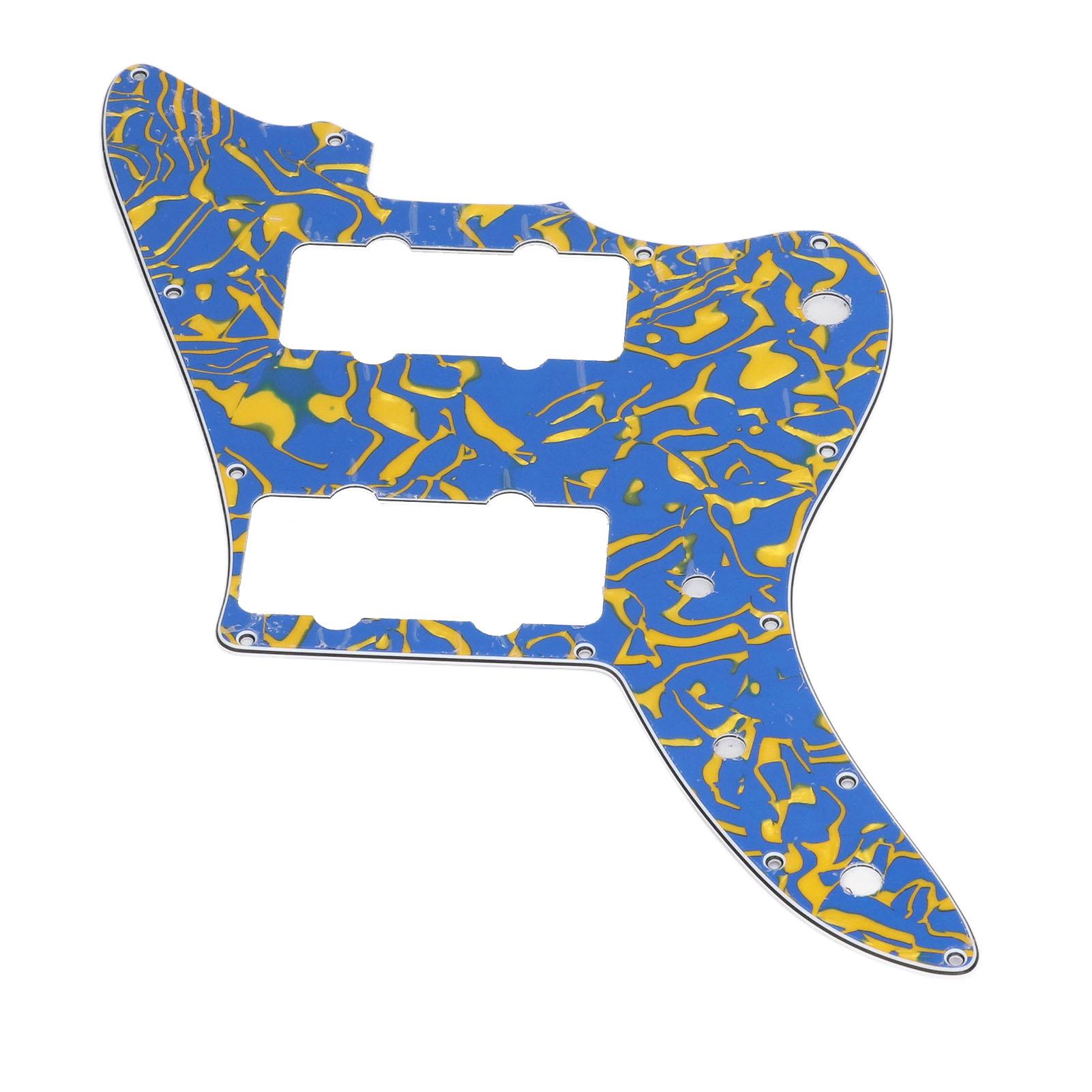 Синий Желтый Электрический Гитарный Пикгард Модный Износостойкий Устойчивый к Царапинам Замена Гитарного Пикгарда