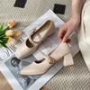 Fashion 2025 New Style Spring Autumn Vintage Dress High Heels Women's Shoes Fashion Style Mary Jane Shoes Rubber Sole