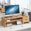 Double-Layer Desktop Monitor Riser & Keyboard Organizer