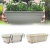 Balcony Railing Planter Fence Potted Home Decor Flower Plant Pot Hanging Planter for Yard Porch Patio Outside Garden Railing