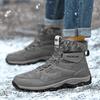 Men Winter Plush Snow Boots Male Low Top Comfortable Walking Shoe Luxury Brand Men's Basic Boots Lace-Up Mens Outdoor Sneakers
