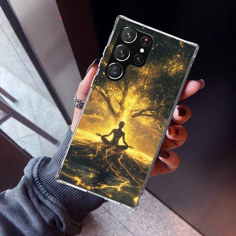 Tree of Life Space Phone Case For Samsung Galaxy S23 S24 S25 Edge S26 Ultra S22 + S21 Plus S20 FE Cover Silicone Print Shell Gal