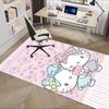 Office Rug Hello Kitty, Bow Anti-Slip Rug, Machine Washable for Living Room, Bedroom, Office, Multiple Sizes, Bedroom Mat, Decorative Mat, Durable Mat