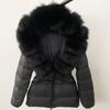 OFTBUY Winter Jacket Women's Real Raccoon Fox Fur White Duck Down Coat Thick Warm