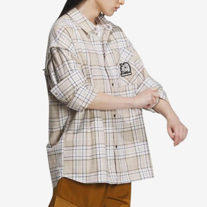 Adidas Neo Casual Button-Down Collar Long Sleeve Shirt Men Tops IK5156