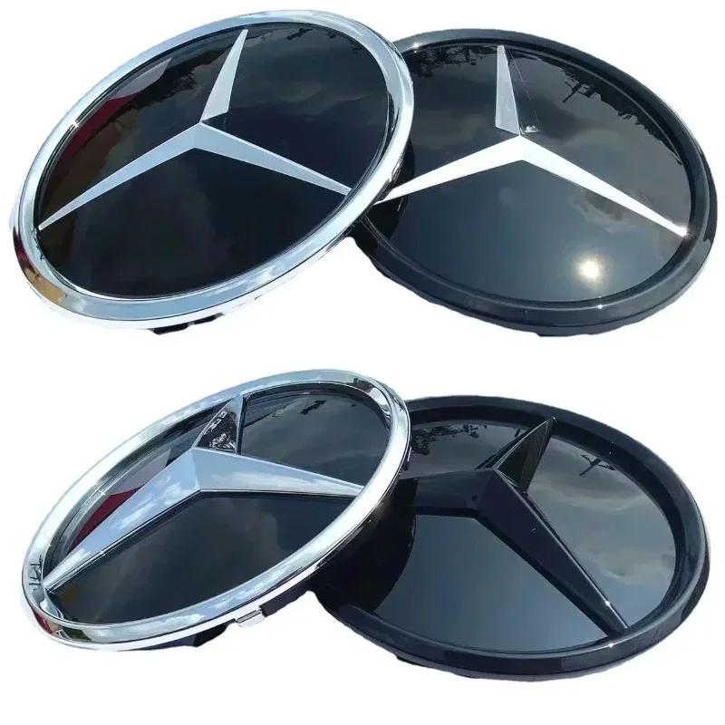 Car Sticker Benz Hot 2026 For Benz 185mm 3D ABS logo The front grille star logo badge mirror bottom For Mercedes-Benz W164 ML-cl