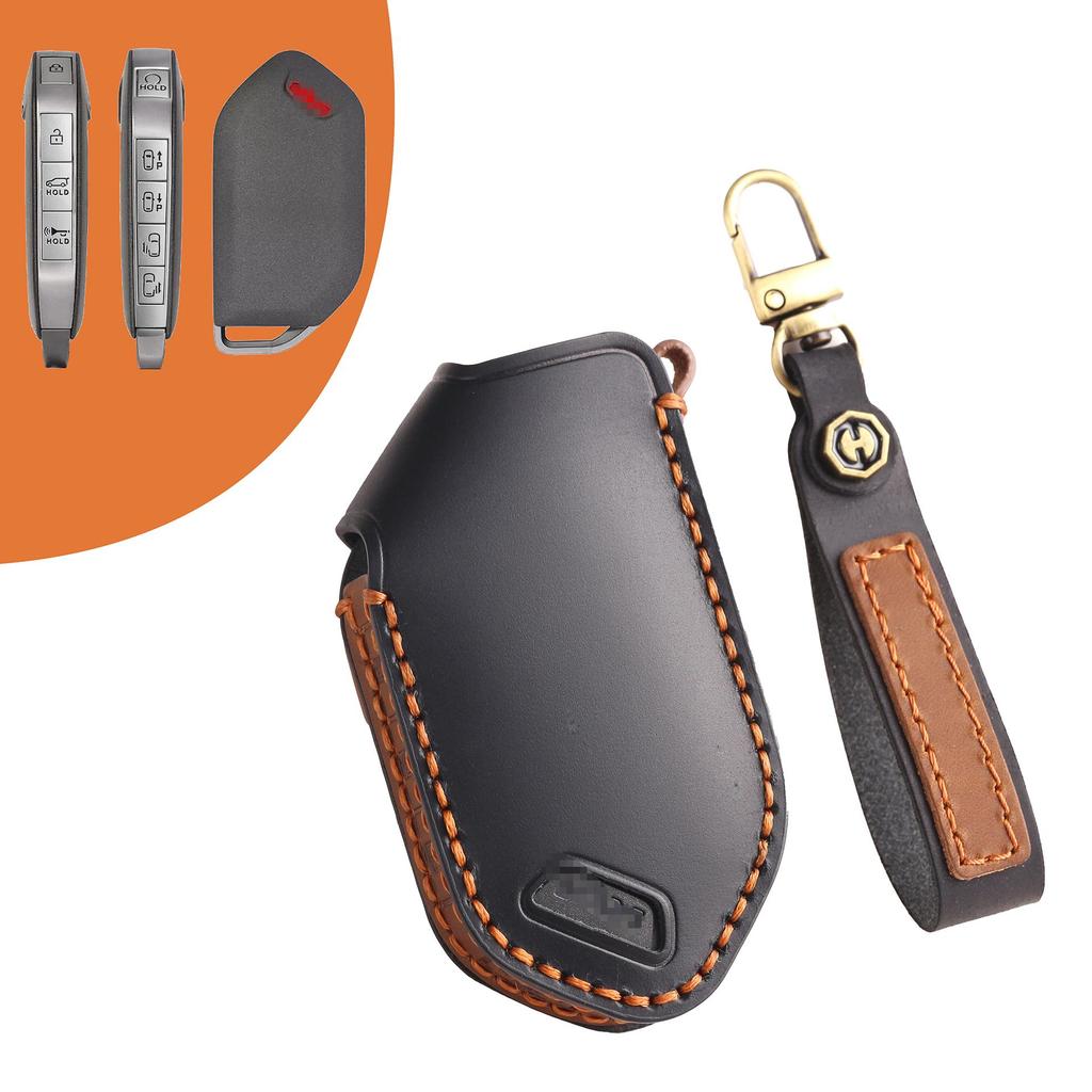 Kia Genuine Leather Car Key Cover Handmade forK3/K4/KX3/K5/KX57