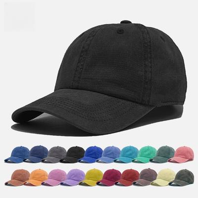 Korean Version of Old Washing Baseball Cap Retro Curved Brim Couple Sun Hat Solid Color Baseball Cap Men
