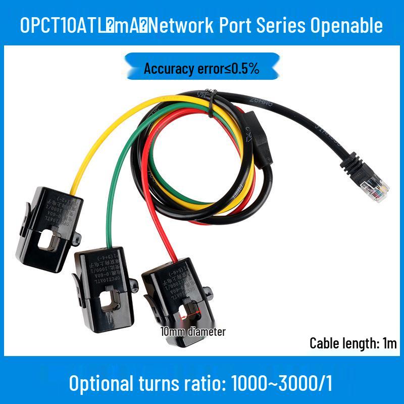 Small Open-Close Current Transformer: Open-Type, Compatible with 5A/2.5mA/5mA, 100A/20mA, 200A/333mV.
