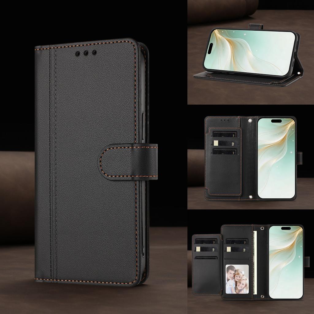 Leather Wallet Flip Case For Nokia C01 Plus C30 C10 C20 C300 C02 C32 C12 X30 X20 X10 G21 G11 G20 G10 G400 G42 G22 PU with 9 Card Slots and Wrist Strap