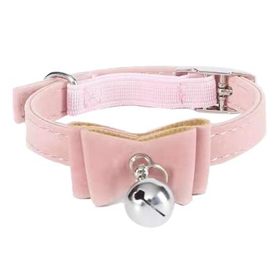 Pet Bell Collar Replacement Solid Color Detachable Portable Decorative Adjustable Pets Bowknot Choker Accessories