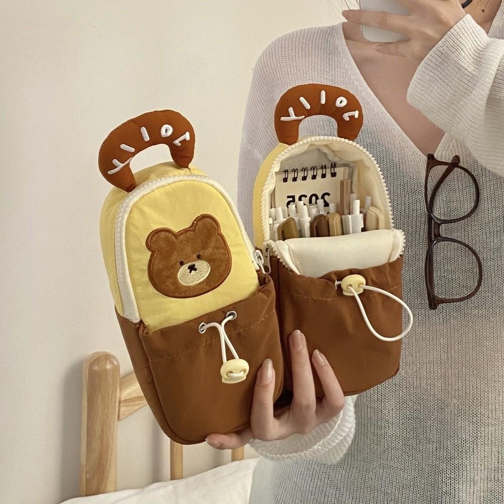 Large Capacity Korean Style Pencil Case Desktop Storage Animal Pencil Pouch Girls Children
